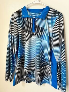 Womens TAIL Golf Long Sleeve Mock 1/4 Snap Up Pullover Top Size XL